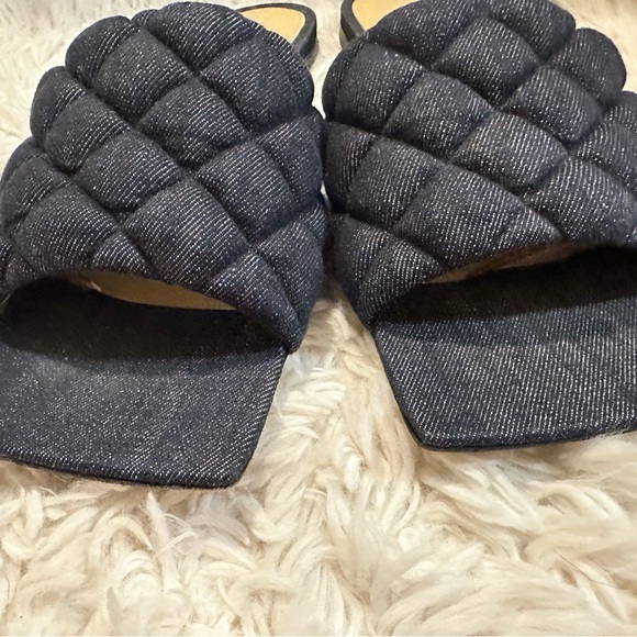 Bottega Veneta Quilted Dark Denim Mules Size 42 - Picture 8 of 13